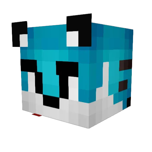 BlueTiggerz Minecraft avatar head, 3D render