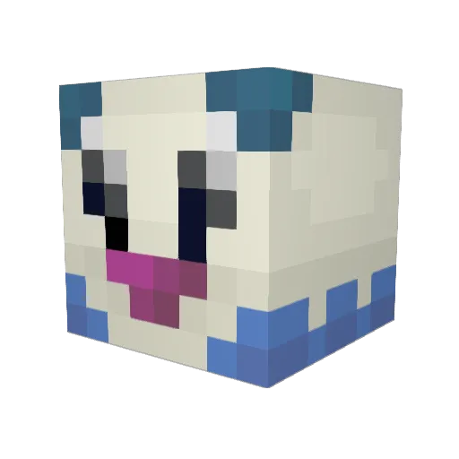 BlueTundra Minecraft avatar head, 3D render
