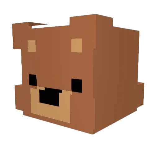 BlueTwig Minecraft avatar head, 3D render