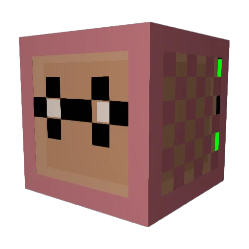 BlueUAMann24 Minecraft avatar head, 3D render