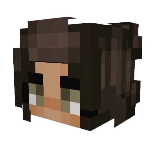 BlueUnicornJ Minecraft avatar head, 3D render