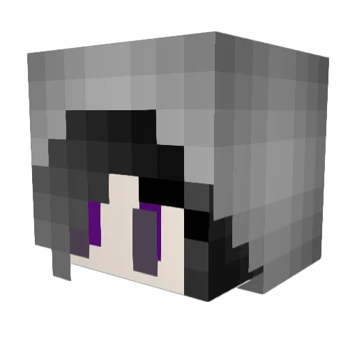 BlueVelvetBella Minecraft avatar head, 3D render