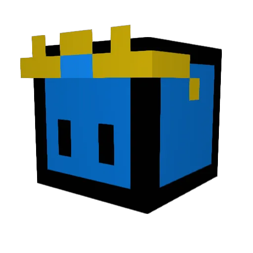 BlueVoltz Minecraft avatar head, 3D render
