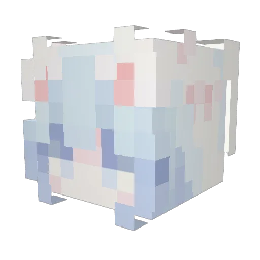 BlueWhite810 Minecraft avatar head, 3D render