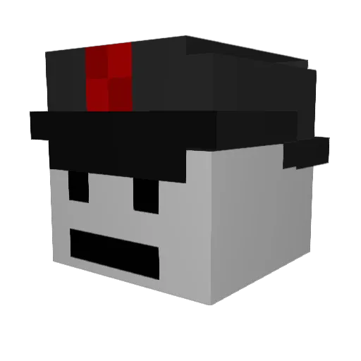 BlueWhiteDragon Minecraft avatar head, 3D render