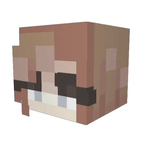 BlueWolf016 Minecraft avatar head, 3D render