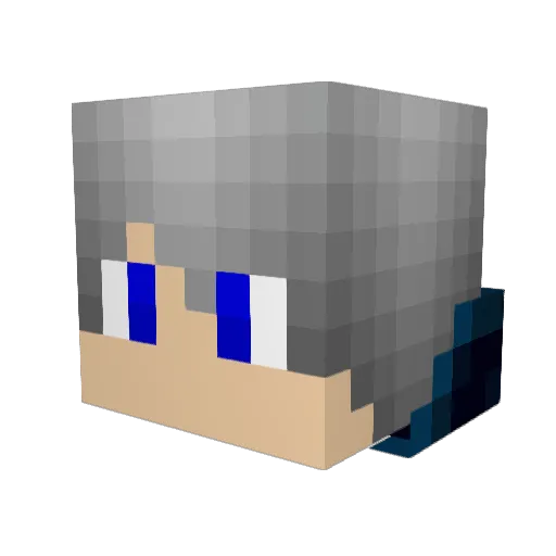 BlueWolf531 Minecraft avatar head, 3D render