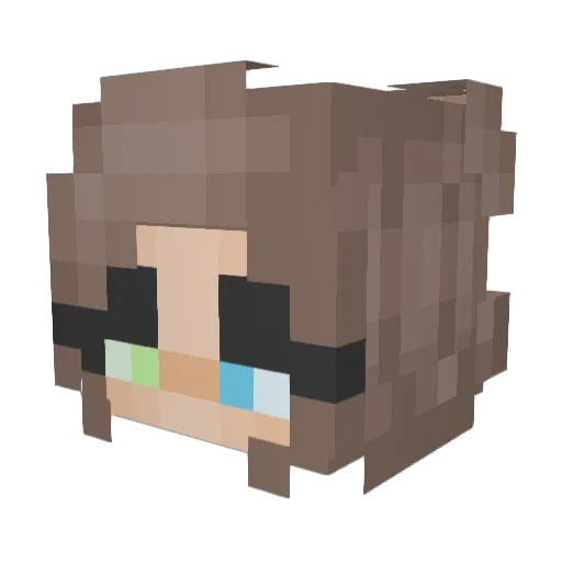BlueWolf6793 Minecraft avatar head, 3D render