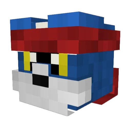 BlueWolfGamer Minecraft avatar head, 3D render