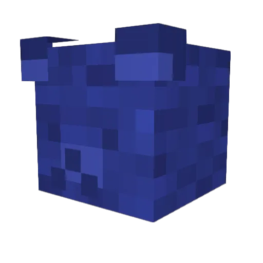BlueWoolSlab Minecraft avatar head, 3D render