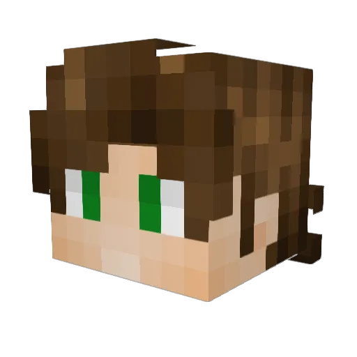 BlueXlight Minecraft avatar head, 3D render