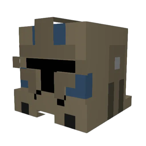 BlueZ138 Minecraft avatar head, 3D render