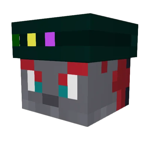 BlueZaker Minecraft avatar head, 3D render