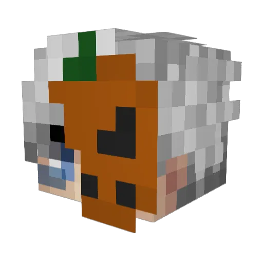 Blue_Atom Minecraft avatar head, 3D render