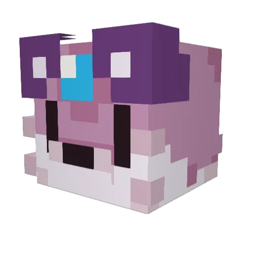 Blue_Azul Minecraft avatar head, 3D render