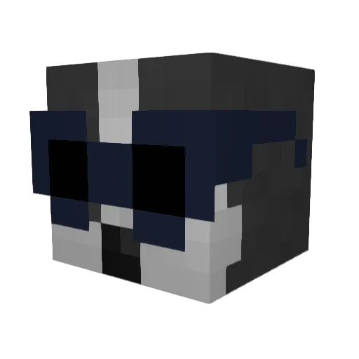 Blue_Badger_ Minecraft avatar head, 3D render