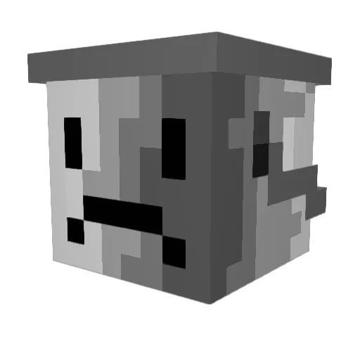 Blue_Bucket Minecraft avatar head, 3D render