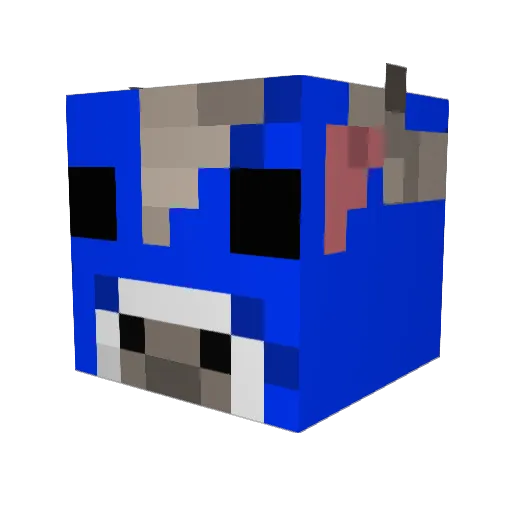 Blue_Connection Minecraft avatar head, 3D render