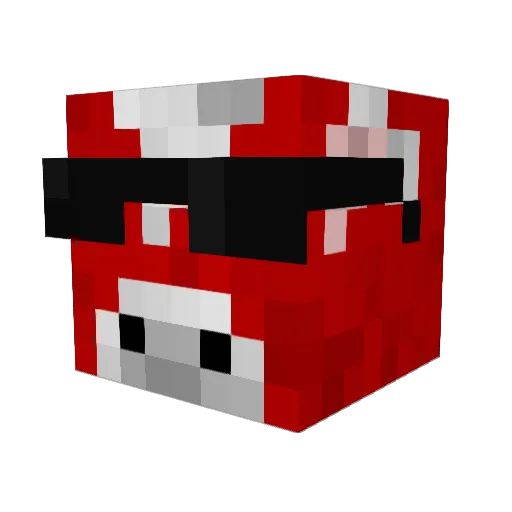 Blue_Cow_Beef Minecraft avatar head, 3D render
