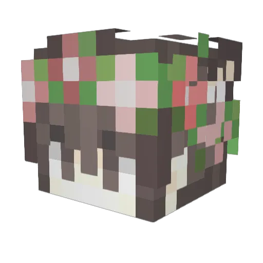 Blue_Da_MintZ Minecraft avatar head, 3D render