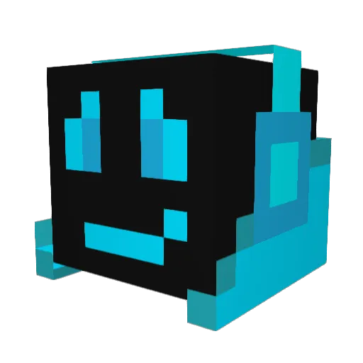 Blue_Fire_Dragon Minecraft avatar head, 3D render