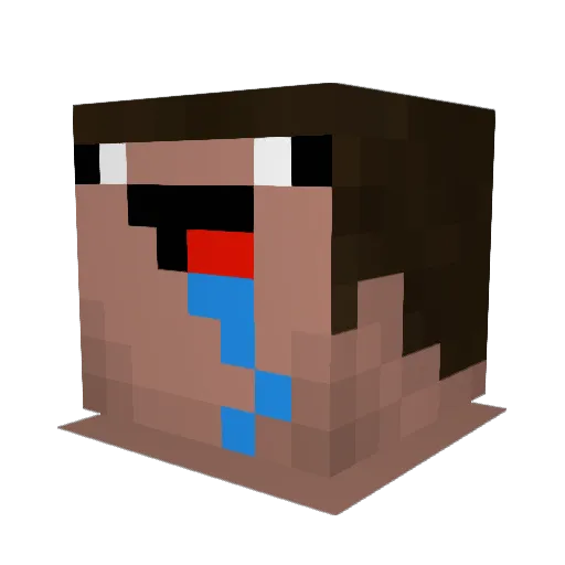 Blue_Fish_Crisis Minecraft avatar head, 3D render