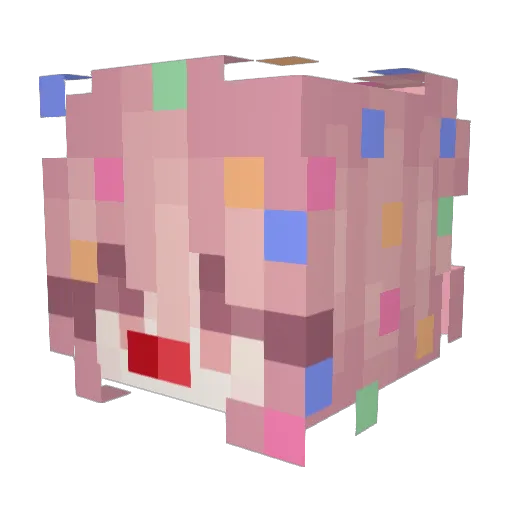 Blue_Foxy_ Minecraft avatar head, 3D render
