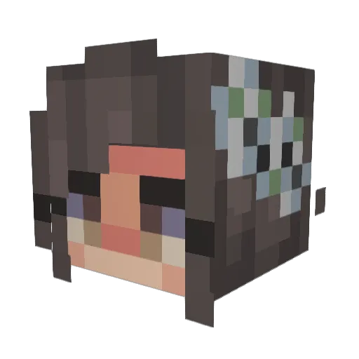 Blue_Gamer Minecraft avatar head, 3D render