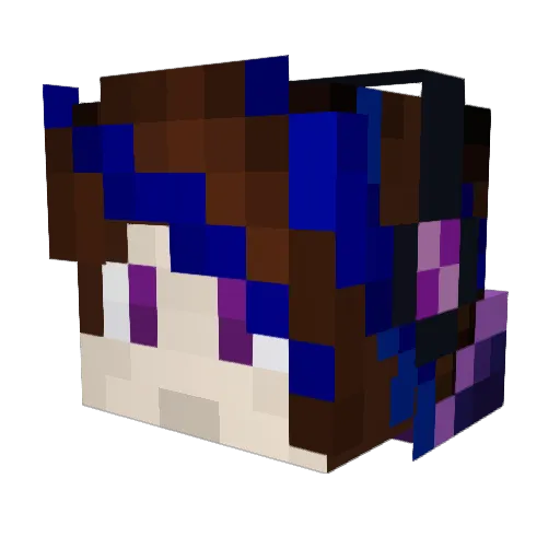 Blue_Gaming141 Minecraft avatar head, 3D render