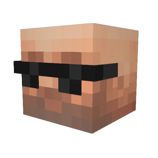 Blue_Heavy Minecraft avatar head, 3D render