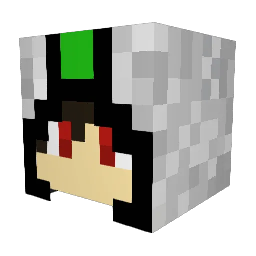 Blue_J_360 Minecraft avatar head, 3D render