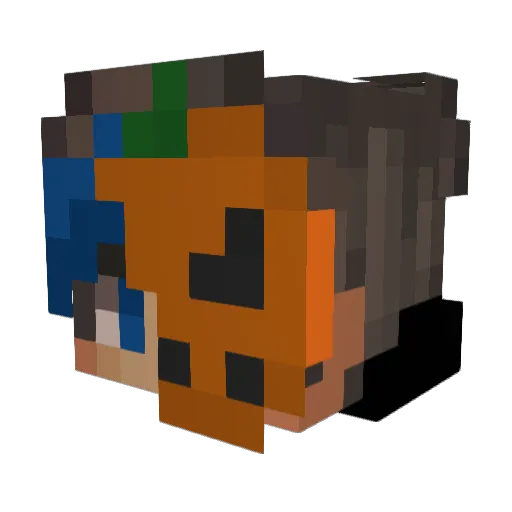 Blue_Lambo Minecraft avatar head, 3D render