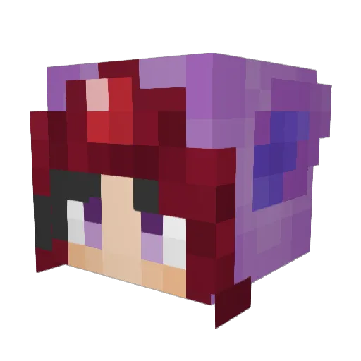 Blue_Lirah Minecraft avatar head, 3D render