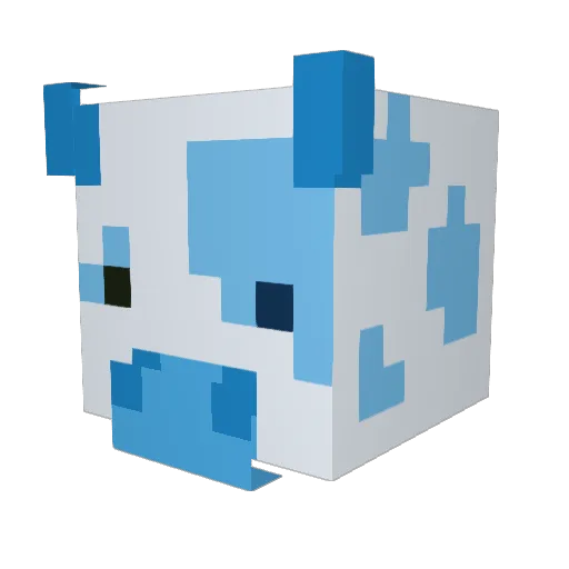 Blue_Moo_ Minecraft avatar head, 3D render