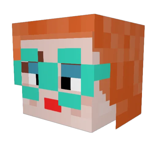 Blue_Planet Minecraft avatar head, 3D render