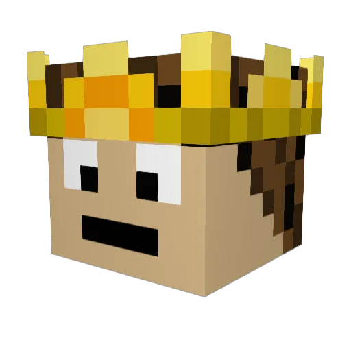 Blue_Platinum Minecraft avatar head, 3D render
