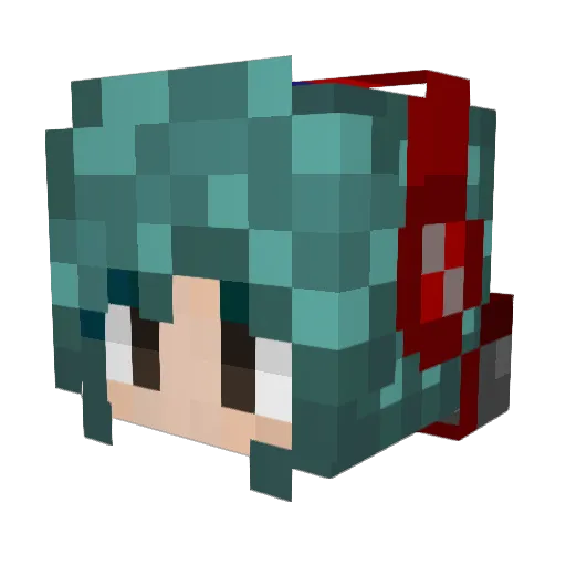 Blue_Play305 Minecraft avatar head, 3D render
