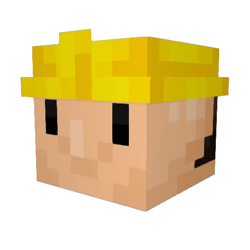 Blue_Roc Minecraft avatar head, 3D render