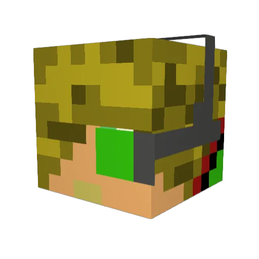Blue_Sirius Minecraft avatar head, 3D render
