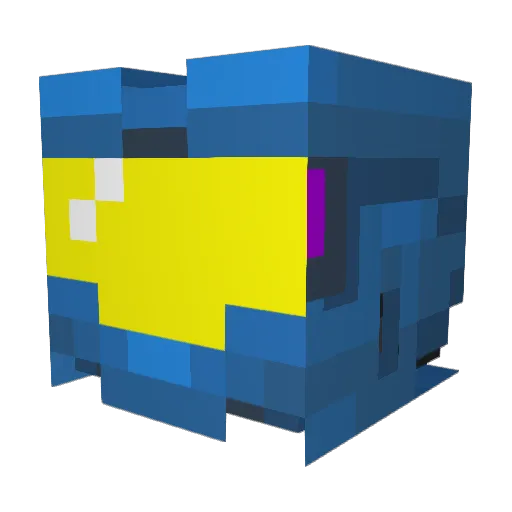 Blue_Squirtle Minecraft avatar head, 3D render
