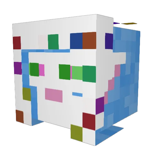Blue_Star_Boy Minecraft avatar head, 3D render