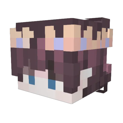 Blue_Swablu Minecraft avatar head, 3D render