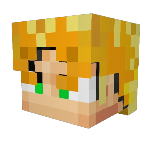 Blue_Thunderbird Minecraft avatar head, 3D render