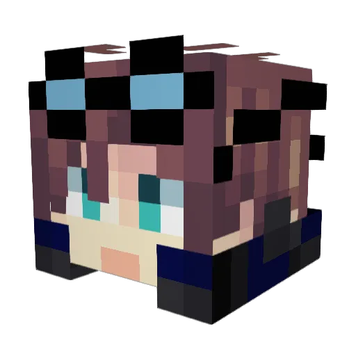 Blue__leaf Minecraft avatar head, 3D render