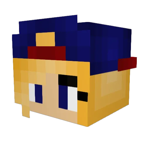Blue_bunny2 Minecraft avatar head, 3D render