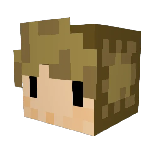 Blue_cup123 Minecraft avatar head, 3D render