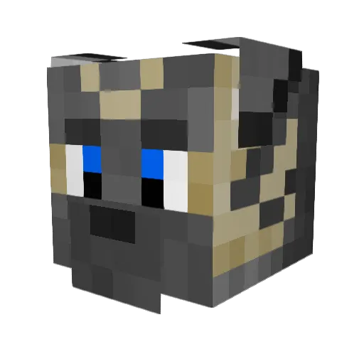 Blue_eye_beast Minecraft avatar head, 3D render