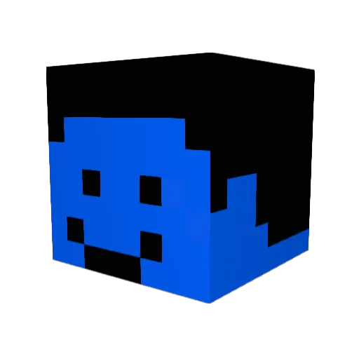Blue_fire777 Minecraft avatar head, 3D render