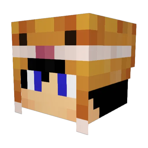 Blue_man780 Minecraft avatar head, 3D render
