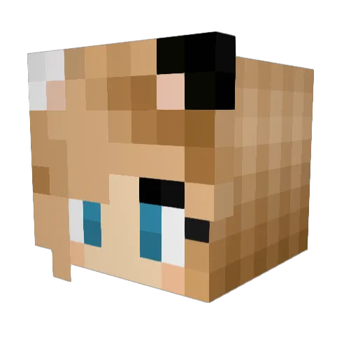 Blue_sero Minecraft avatar head, 3D render